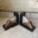 Pair of marble and onyx Art Deco bookends