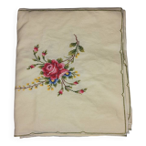 Embroidered cross bridge tablecloth