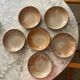 Series of 6 hollow plates in vintage sandstone