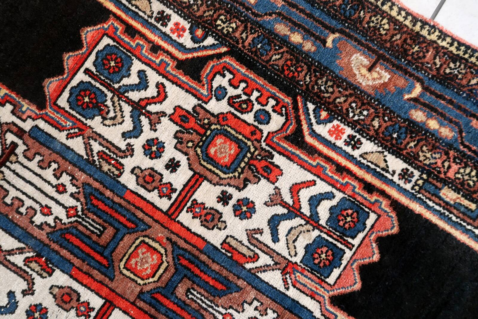 Tapis ancien fait main Malayer 123cm x 199cm - 1C999