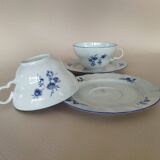 2 tasses à chocolat Winterling bleu & blanc