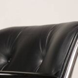 Fauteuil de bureau Charles Pollock édition Knoll en cuir, 1970