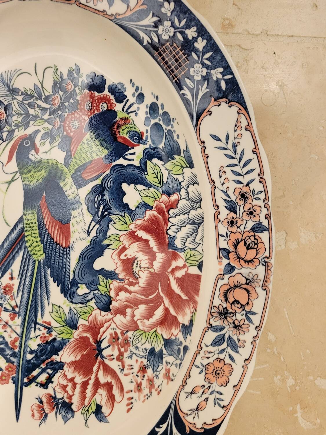 Large Japanese Bird Dish