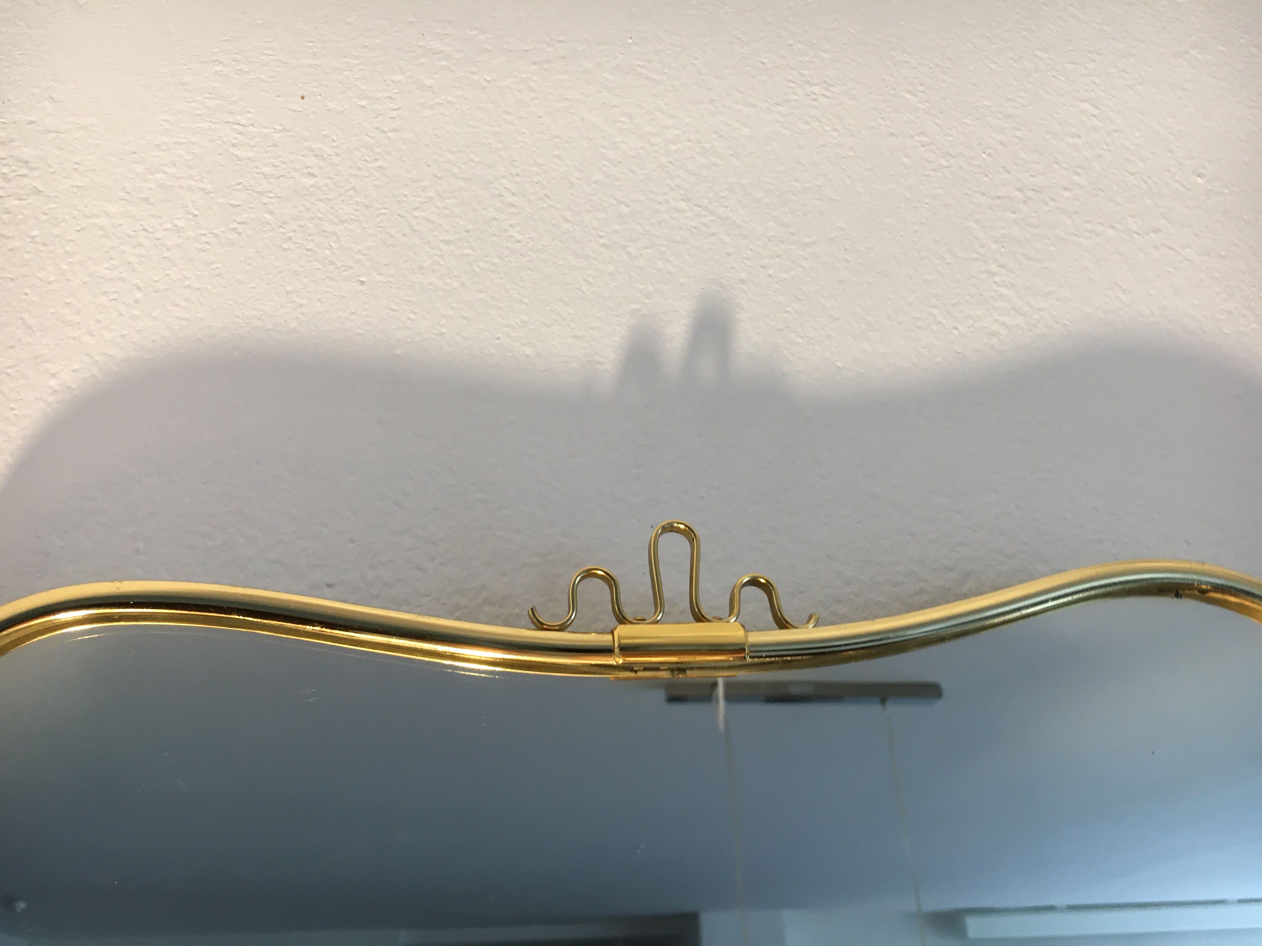 Large mirror brass mirror - 80cm x 35 cm- Lenzgold House