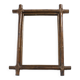 Large old rectangular rattan mirror, 67cm x 47cm