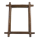 Large old rectangular rattan mirror, 67cm x 47cm