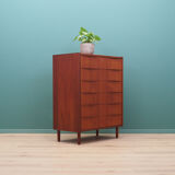 Teak chest of drawers, Danish design, 1970s, made in Denmark
