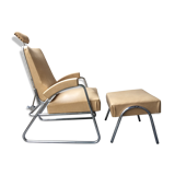 Chair of the 1950s with its Ottoman