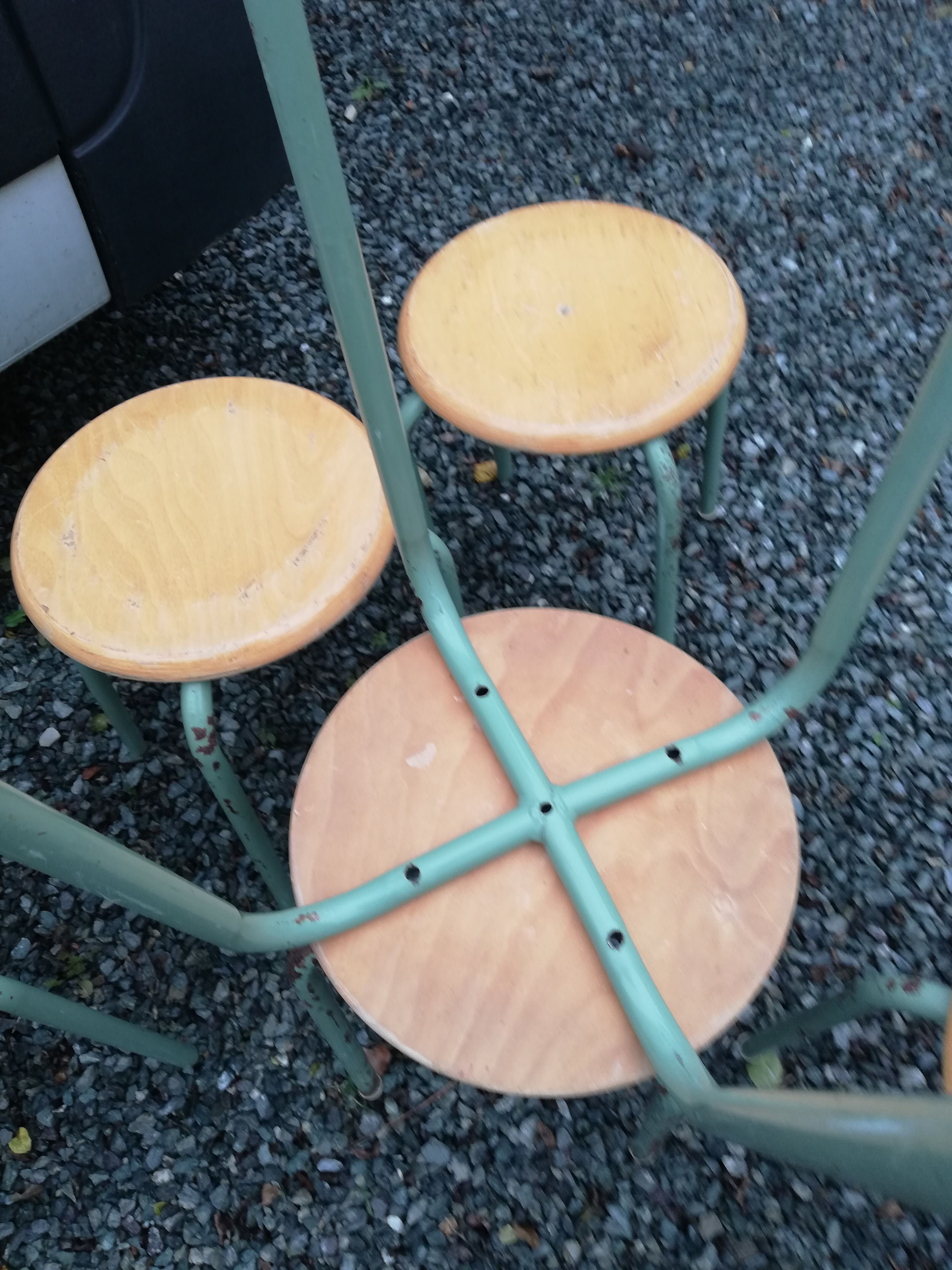 6 industrial stools