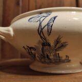 French vintage soup tureen, R. Lafitte, Terre de Fer, Salins