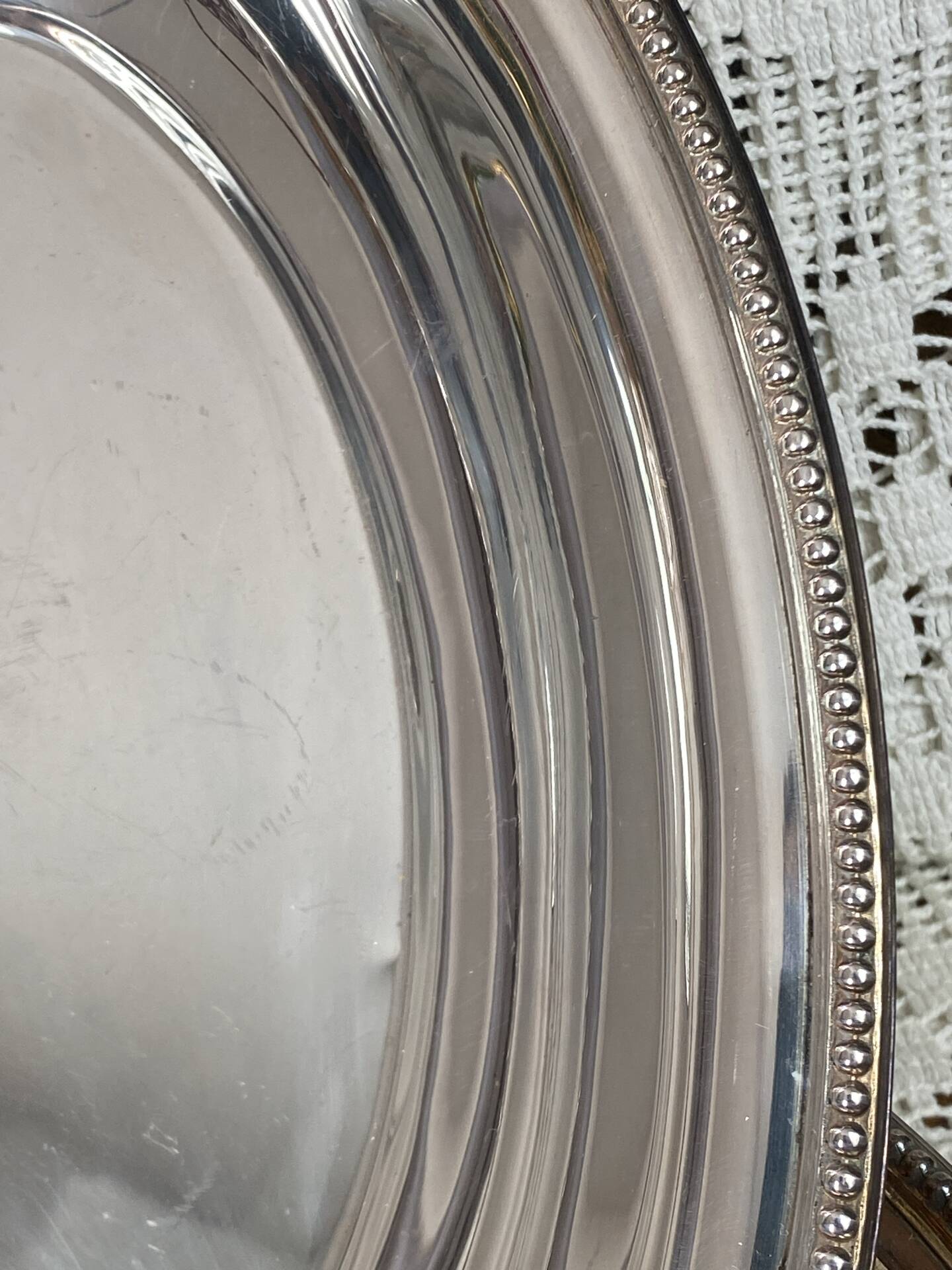 silver-plated metal service trays, Le Mondial silverware