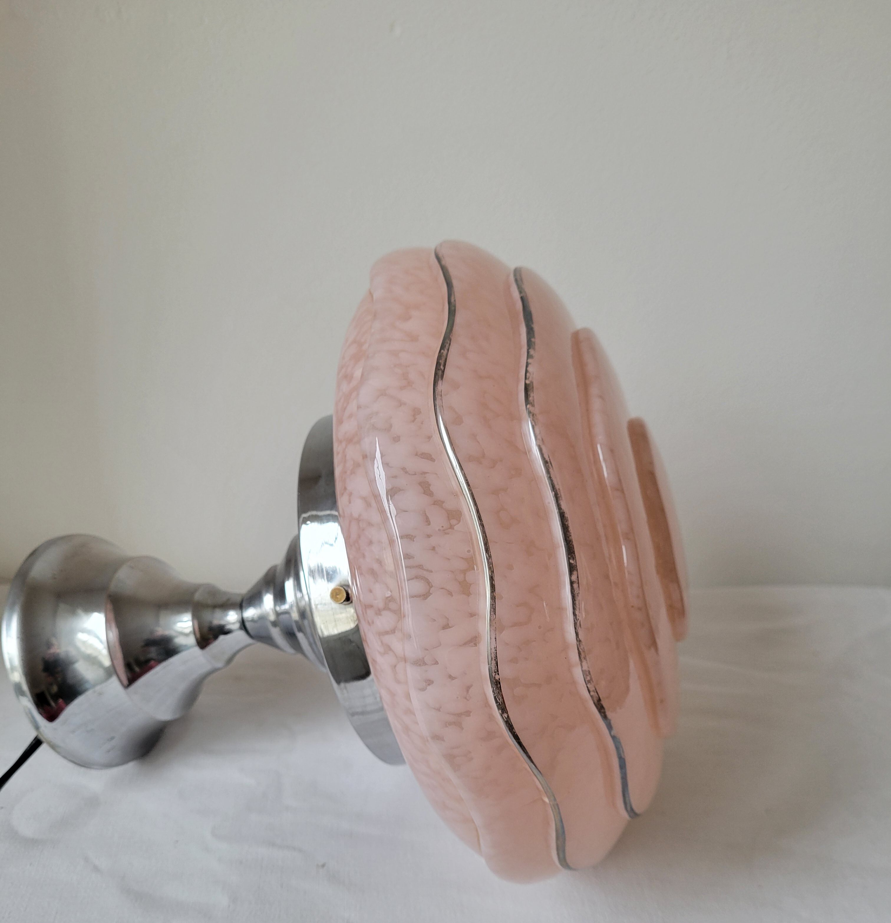 Pink Clichy glass ceiling light