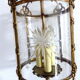 Old Lantern chandelier Bronze Doré cut glass Hall hallway LOUIS XVI Style