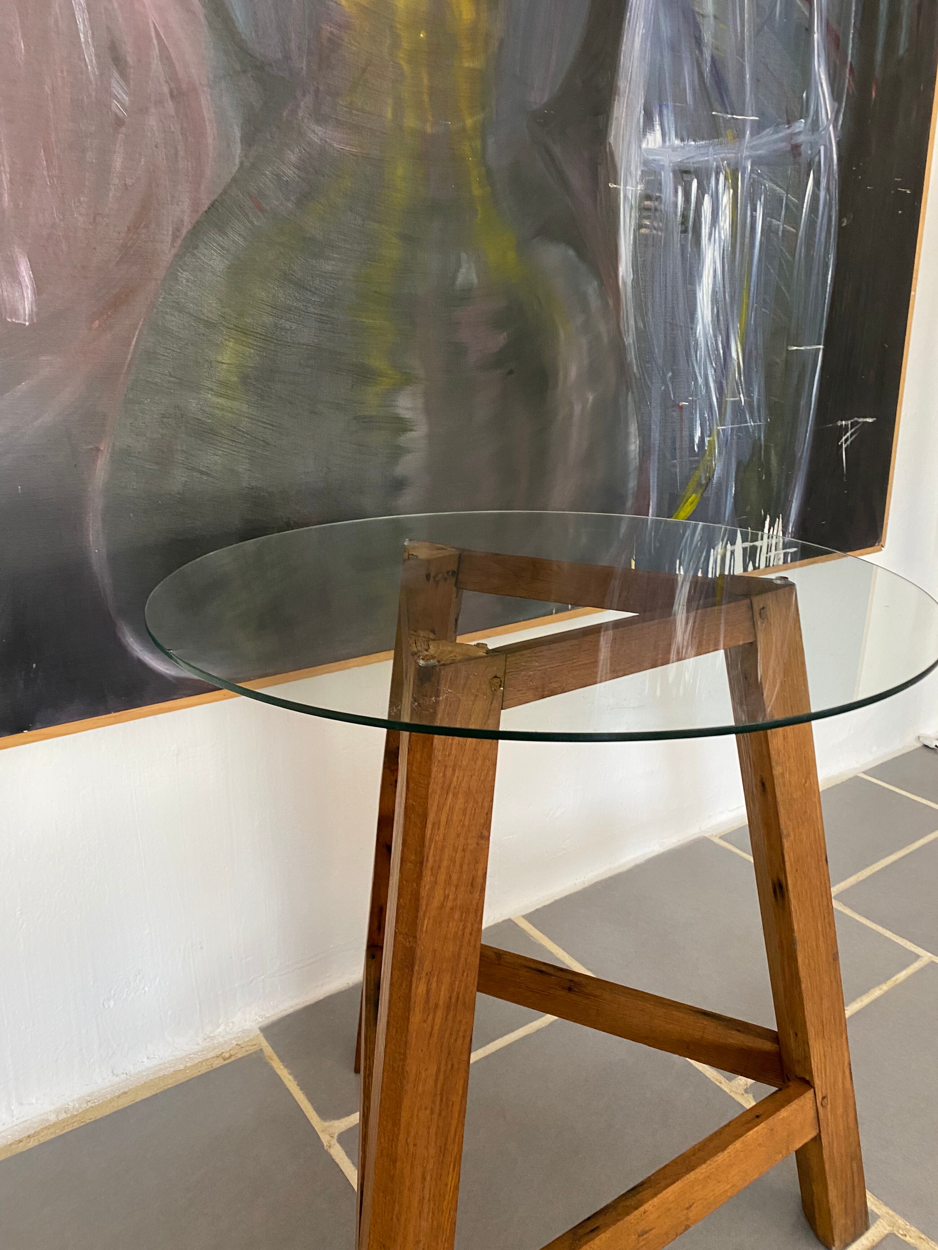 Vintage tripod wood table