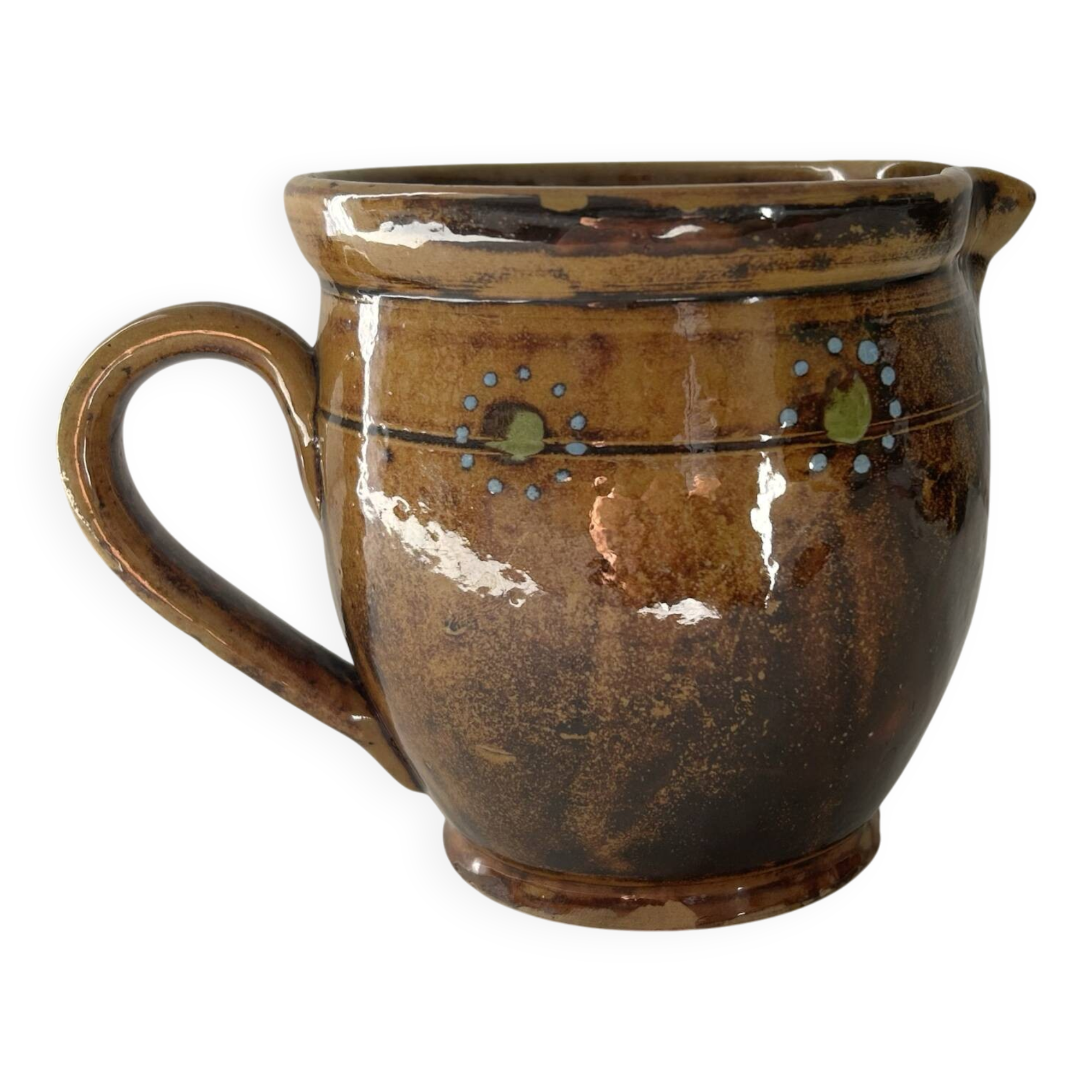 Provençal pitcher with floral decoration