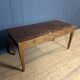 Old decorated wooden kitchen table