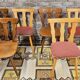 Set of 6 mismatched Baumann style bistro chairs from the 1970s