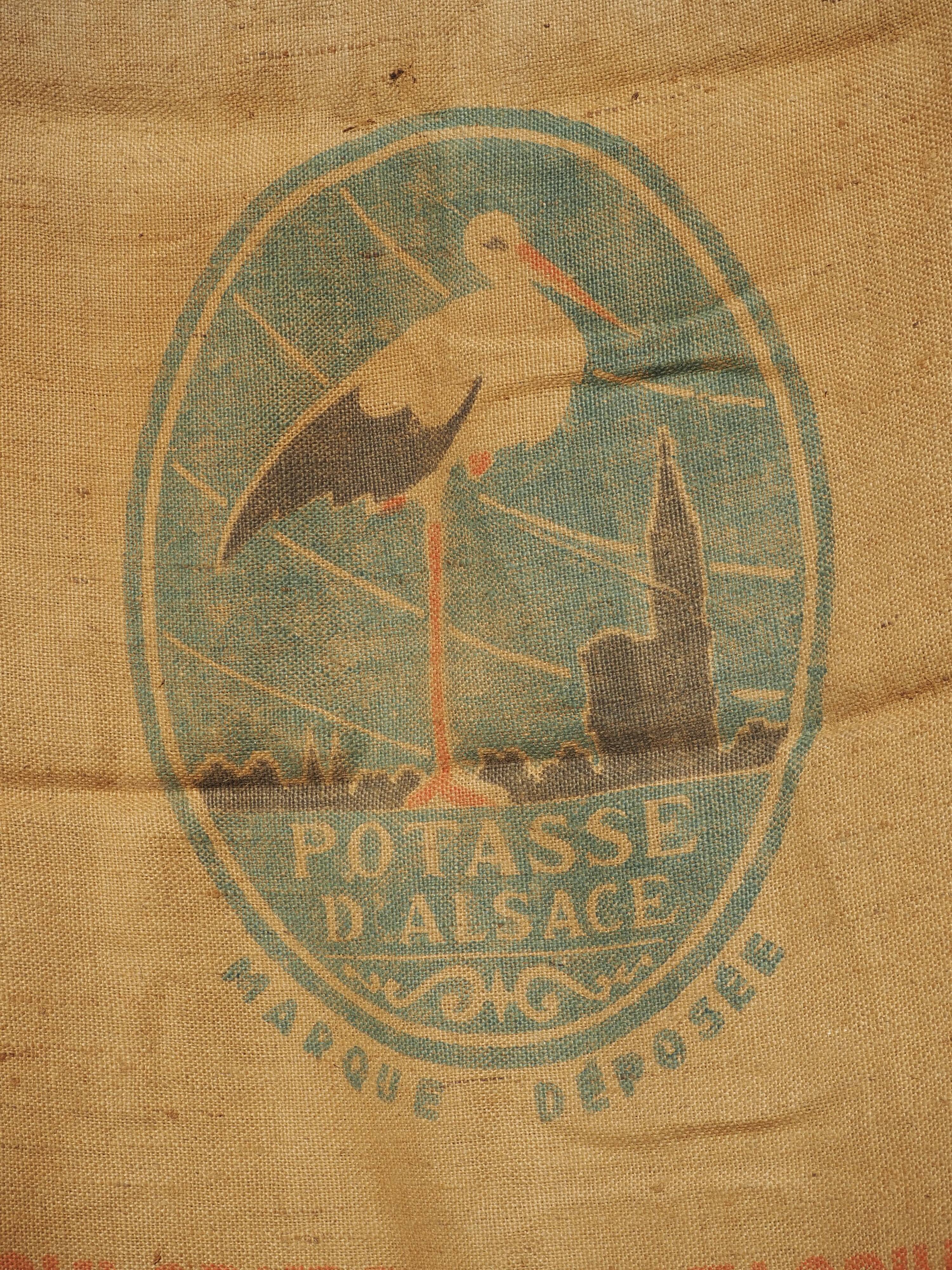 Burlap bag: "The potash of Alsace"