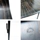 Lot de 2 chaises vintage Pagholz assise brun foncé piètement métal noir Wes