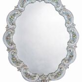 Rococo mirror in floral and gilded Saxon porcelain – Louis XV style