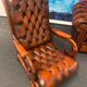 Fauteuil Chesterfield en cuir d'origine