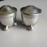 silver-plated salt and pepper shaker set