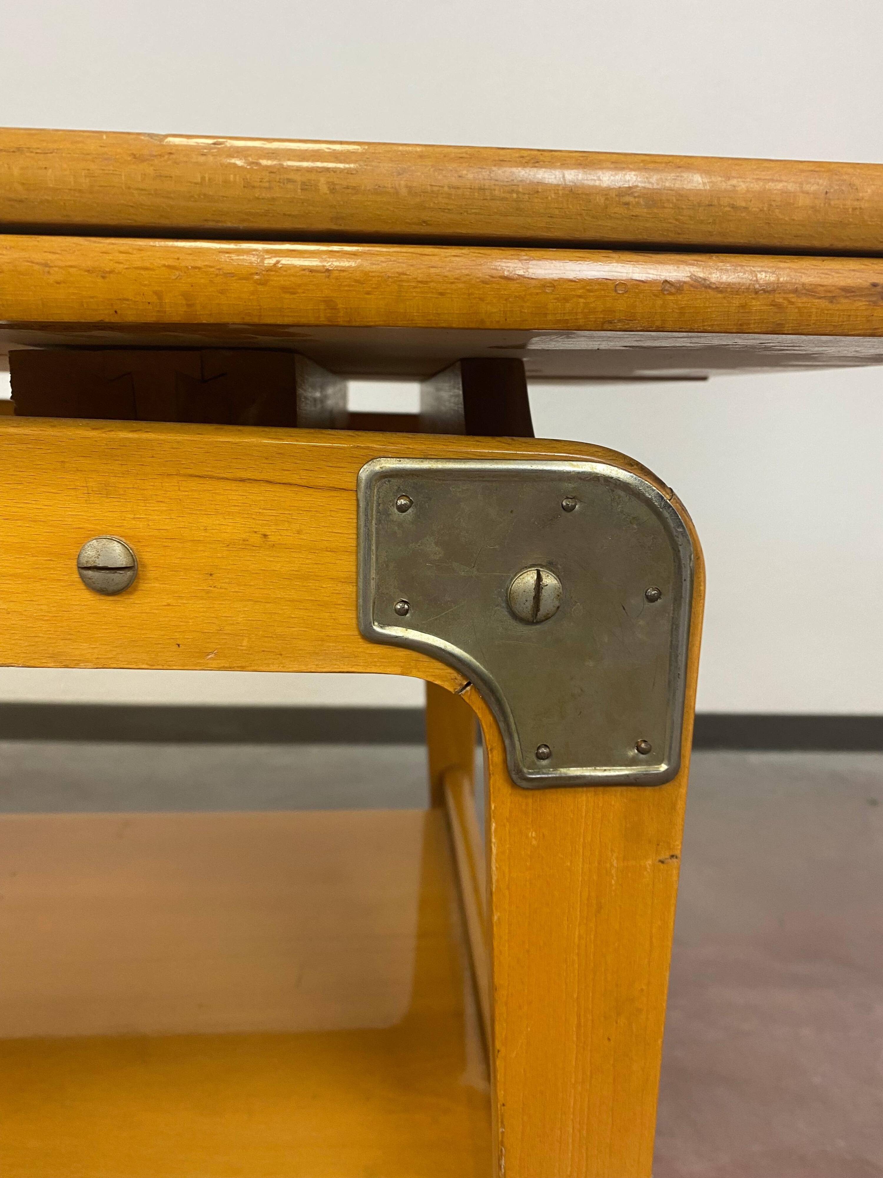Vintage adjustable conference table