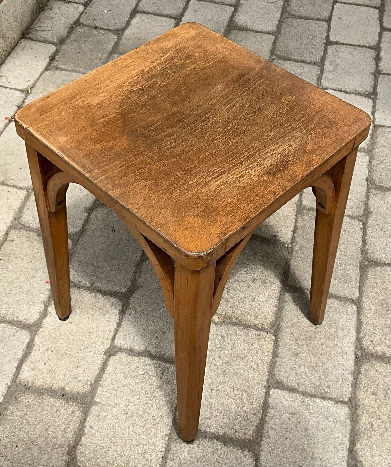 Luterma stool pair in beech – France, 1950s