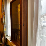 Wall display cabinet - wood - glass and mirror H 107 / W 53 / D 15.5 cm