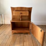 Bedside table in beech wood art deco 30s