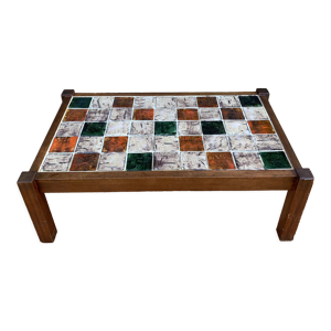 Table basse bois et céramique