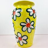 Large vase decorated with flowers