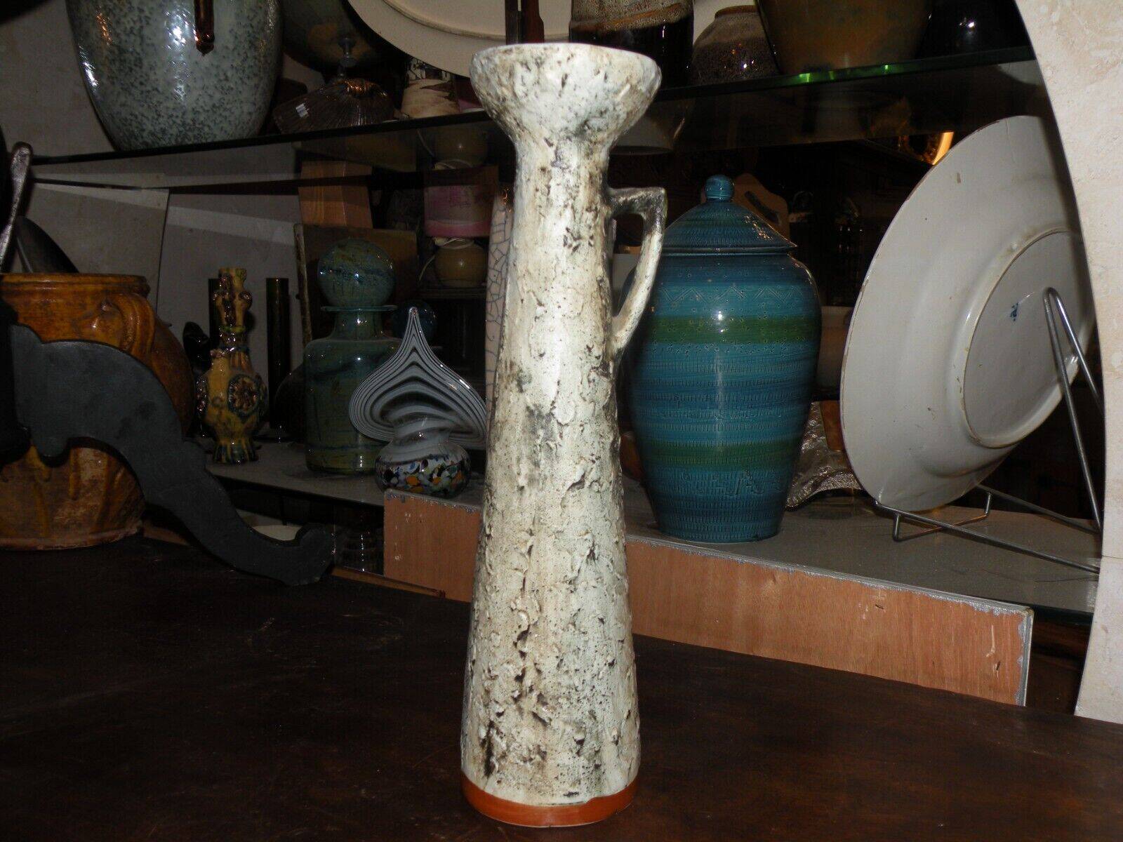 Italian Ceramic Brescian Arco Gardasse Candlestick 1970