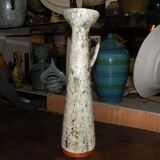 Italian Ceramic Brescian Arco Gardasse Candlestick 1970