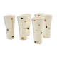 Set of six vintage ceramic glasses