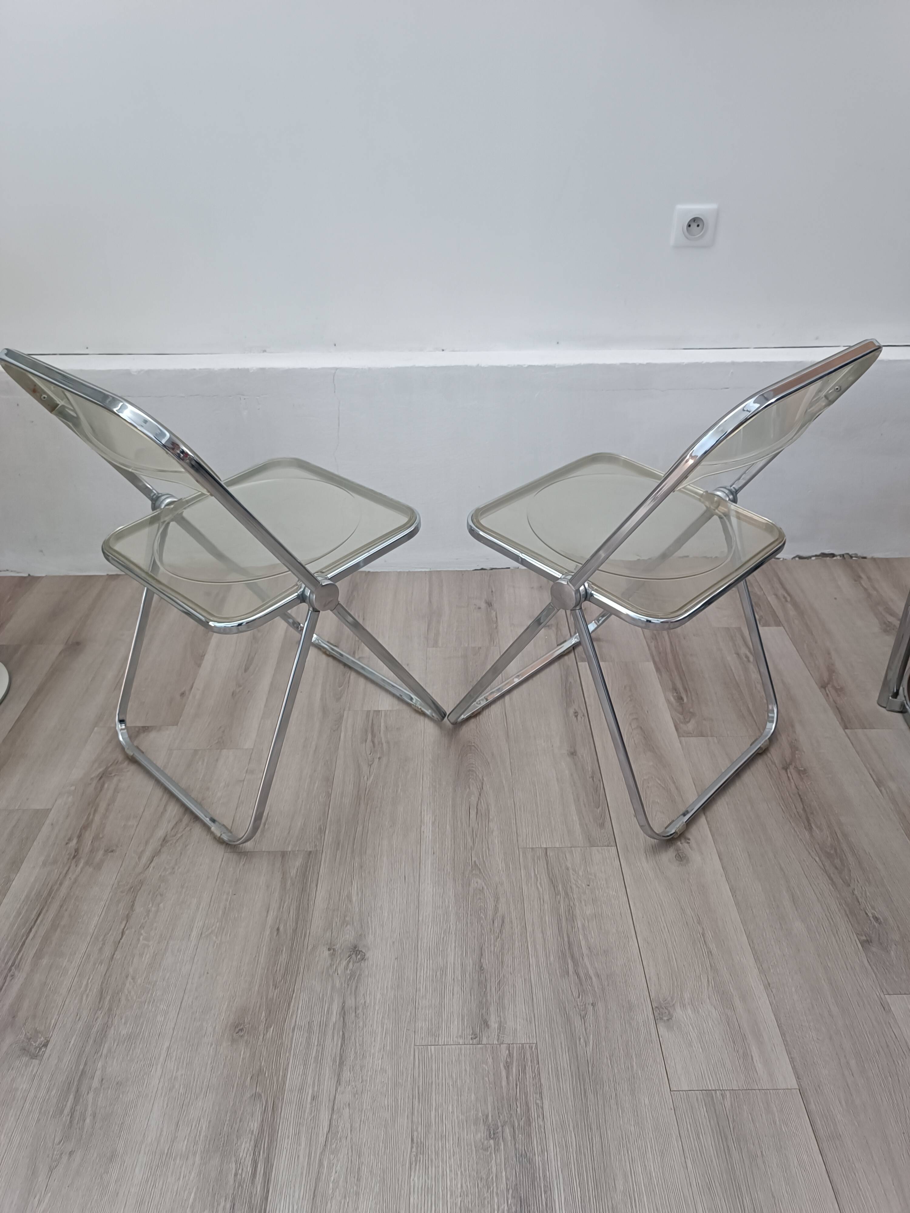 Plia chairs by Giancarlo Piretti for Anonima Castelli 1967 Original edition