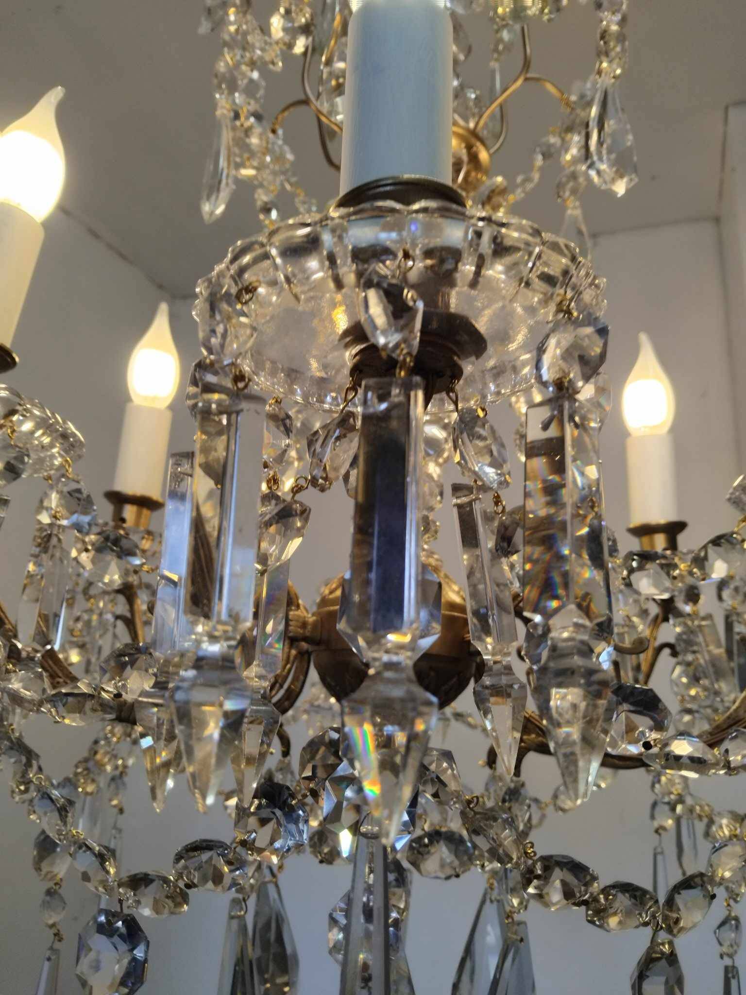 Large 19th century crystal chandelier