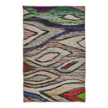 Tapis boho recyclé turc fait main 205 cm x 313 cm