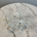 Set of 4 crystal stem glasses