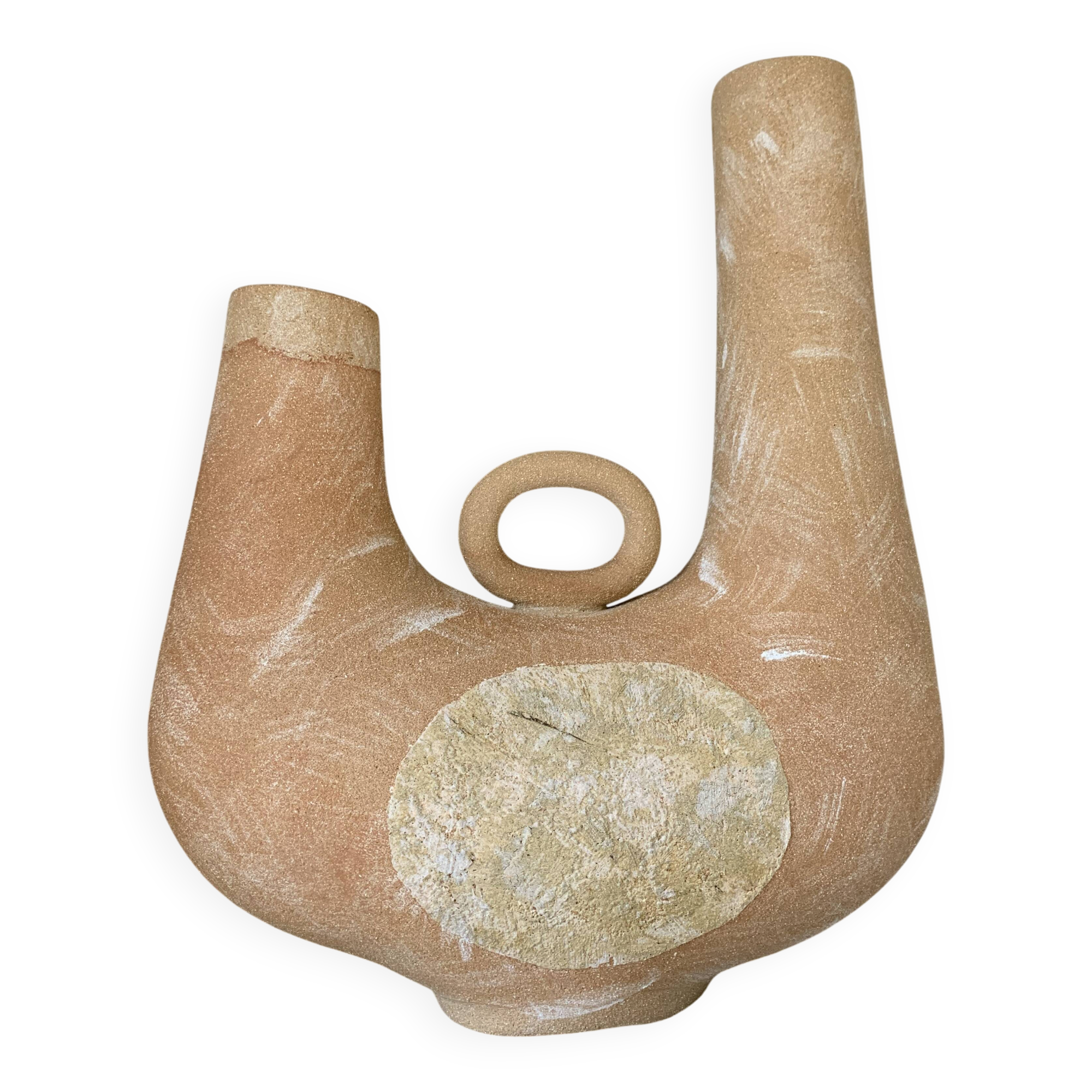 Grand vase en grès brut