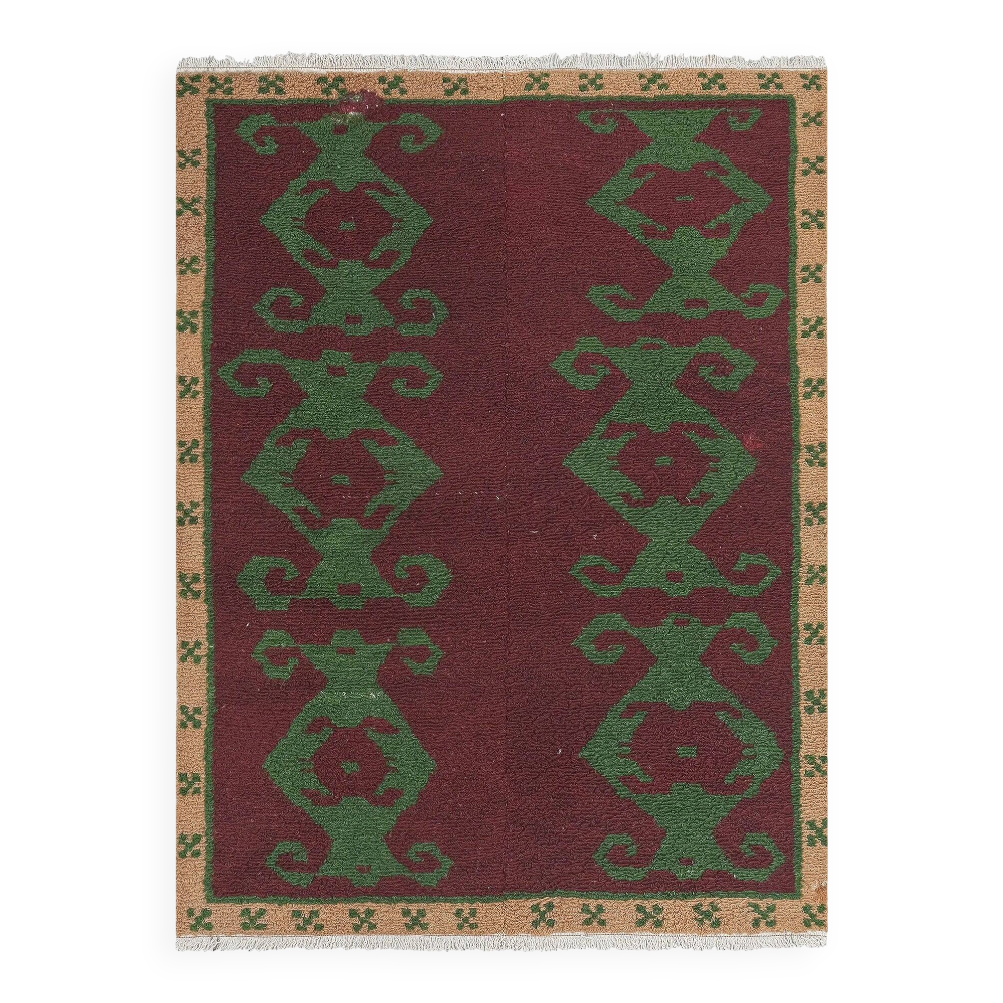 Vintage handmade Turkish rug 121x156 cm
