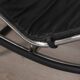 Vintage 1980s Metal and Leather Chaise Lounge, Italian Design