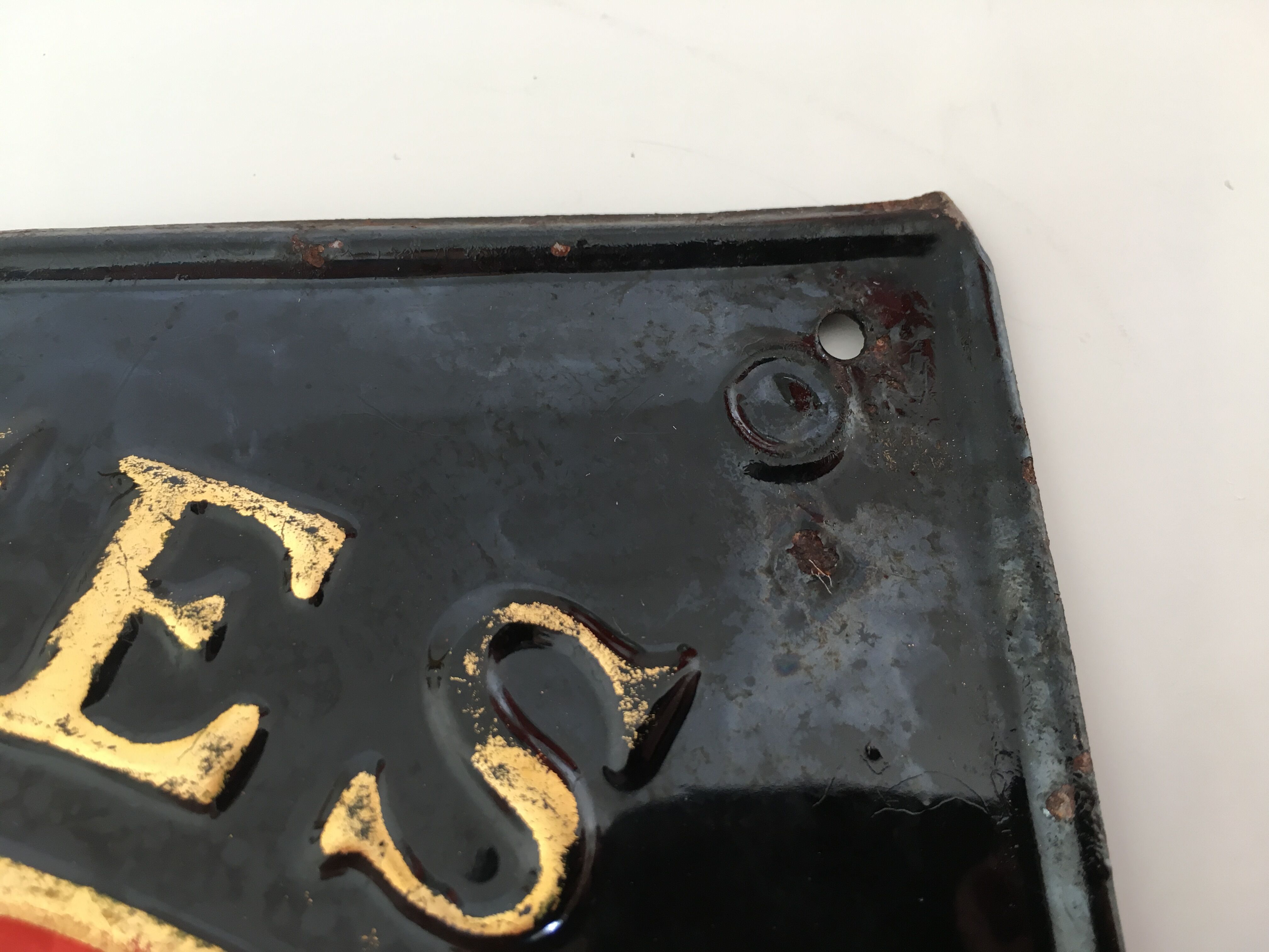 Antique enamelled plate 1900