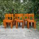 6 brutalist chairs