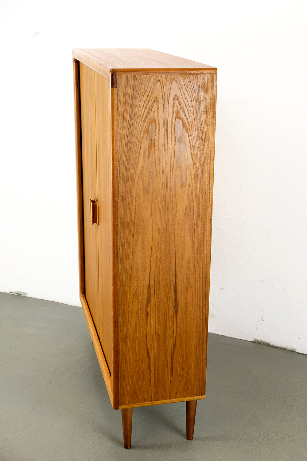 Danish Teak Cabinet with Tambour Doors from Dyrlund, 1970s