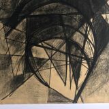 heide lindecke, untitled, circa 1960-70. charcoal on paper