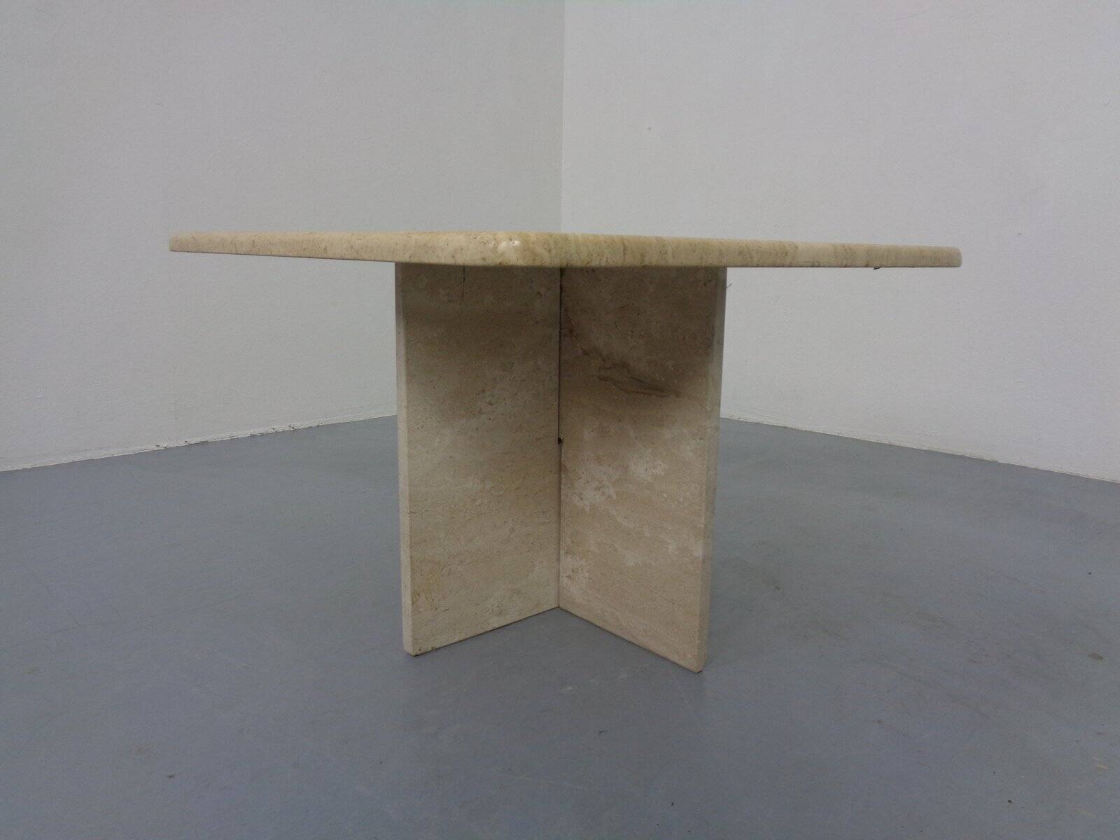 Italian Travertine Coffee Table, 1970s