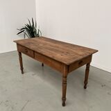 Pine farmhouse work table, from the 50s completely restored