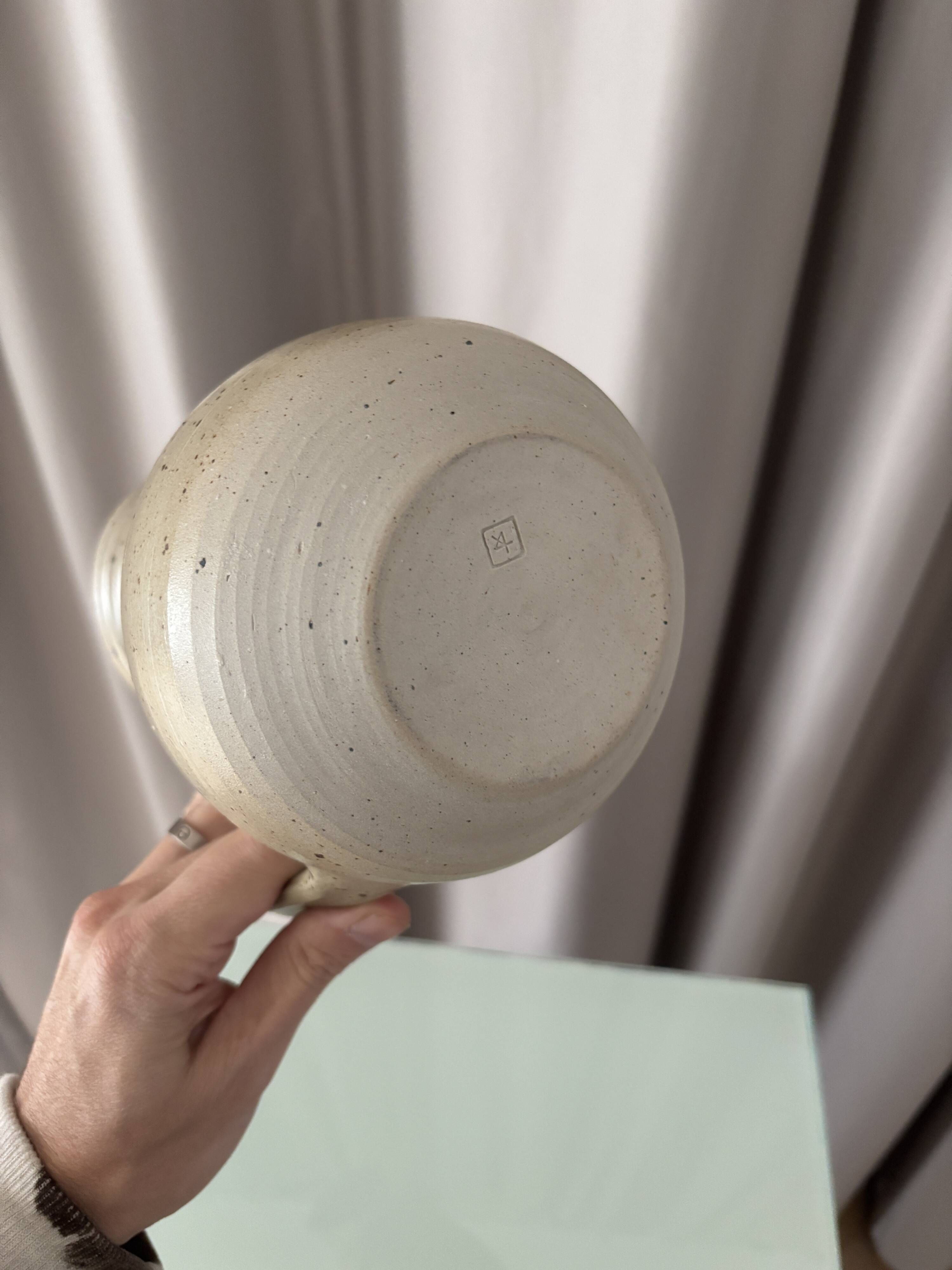 Studio Pottery Jug – Hand-Thrown Stoneware with Speckled Glaze