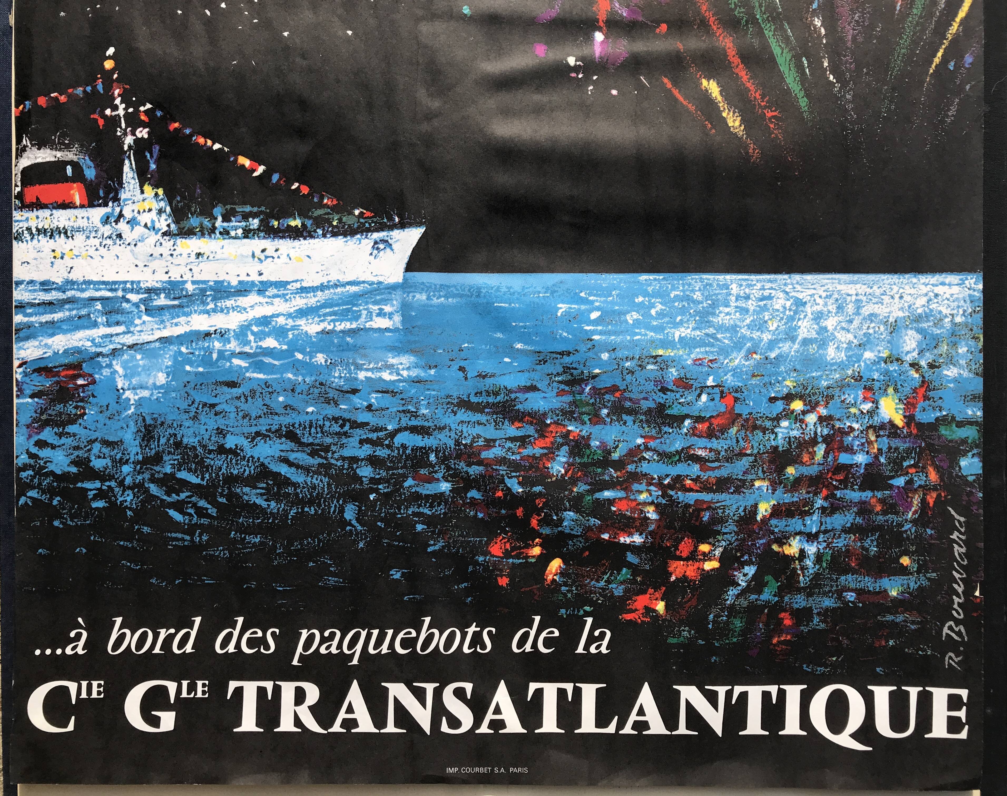 Advertising poster of the Cie Générale Transatlantique, 1955 (BOUVARD R.)